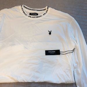 Playboy x Playboy Logo Collar Long Sleeve T-Shirt
